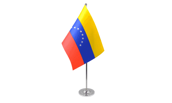 Venezuela 8 Stars Satin Table Flag
